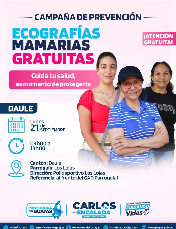 GAD Los Lojas convoca campaña gratuita de ecografías mamarias para prevenir el cáncer